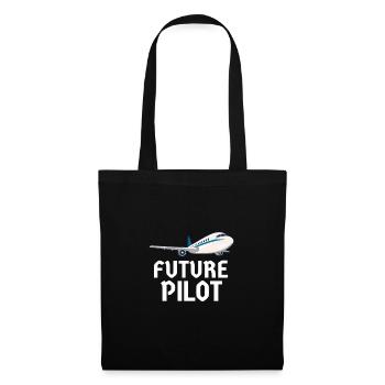 Pilote Aviation Avion Ligne Futurs Pilotes - Sac en tissu - noir - Devant