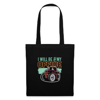 Drôle d’agriculteur Drôle Tracteur agricole Vie à la campagne - Sac en tissu - noir - Devant
