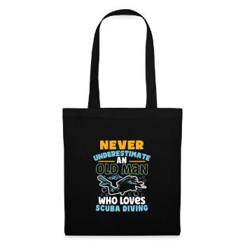 Scuba Diving Scuba Diver Marine Ocean Freediving - Tote Bag - black - Front