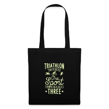 Triathlon Swim Bike Run Triathlete Sport Gift - Tote Bag - black - Front