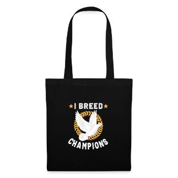 Pigeon Pigeon Racing Pigeon Racer Pigeon Keeper - Tote Bag - black - Front