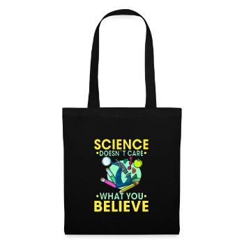 La science ne se soucie pas de ce que vous croyez Idée cadeau - Sac en tissu - noir - Devant