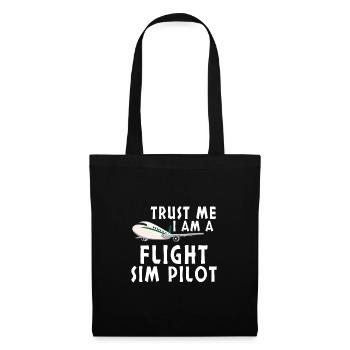 Pilote Aviation Avion Avion Avion De Ligne Vol Sim Pilote - Sac en tissu - noir - Devant