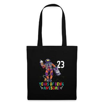 23e anniversaire Astronaute Astronomie Système solaire - Sac en tissu - noir - Devant