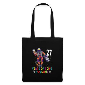 27e anniversaire Astronaute Astronomie Système solaire - Sac en tissu - noir - Devant
