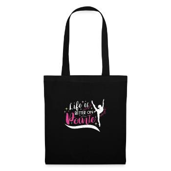 Ballet Ballerine Danse Danse Danse Ballet Cadeau - Sac en tissu - noir - Devant