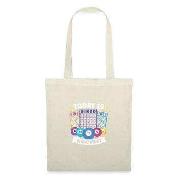 Bingo Jeu de cartes Grand-mère Bingo Joueur Bingo Cartes - Sac en tissu - nature - Devant