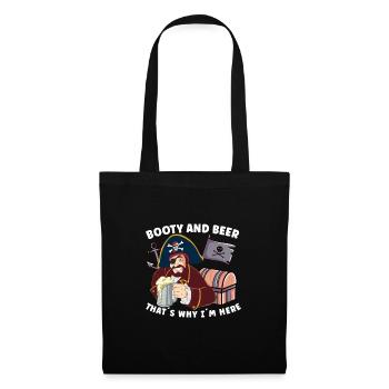 Beer Lover Pirate Pirate Ship Pirate Captain - Stoffbeutel - Schwarz - Vorne