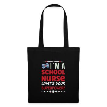 School Nurse Nursing Clinic Medical Stuff - Stoffbeutel - Schwarz - Vorne