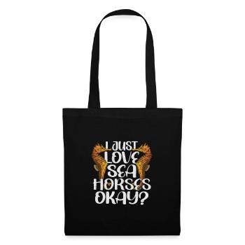 Funny Seahorse Mermaid Fish Water Ocean - Tote Bag - black - Front