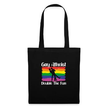 Gay LGBTQ Atheist Atheism Anti Religion Securalism - Stoffbeutel - Schwarz - Vorne