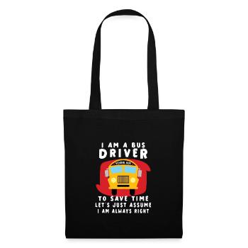 Funny School Bus Driver Appreciation anniversary - Stoffbeutel - Schwarz - Vorne