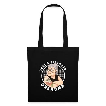 TATTOED GRANDMA TATTOO ARTIST INKING TATTOOS - Tote Bag - black - Front