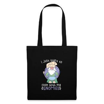 Cuisine Cuisinier Chef Gnomes Gnome Lover Drôle Gnome Gnome - Sac en tissu - noir - Devant