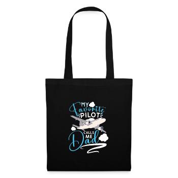 Pilote Aviation Avion Compagnie Aérienne Capitaine Aviator - Sac en tissu - noir - Devant