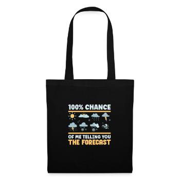 Funny Meteorology Meteorologist Weather Lover - Stoffbeutel - Schwarz - Vorne