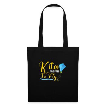 Kite Flying Kite Fan For Fite Flying Lovers - Tote Bag - black - Front