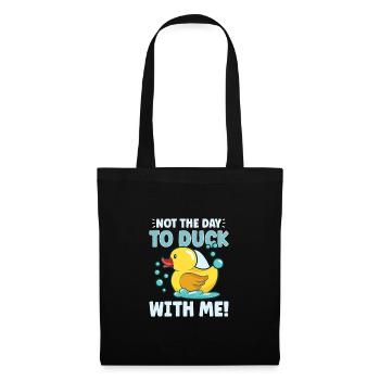 Canards en caoutchouc Canards Chasse aux oiseaux Idée cadeau d’amoureux des canards - Sac en tissu - noir - Devant