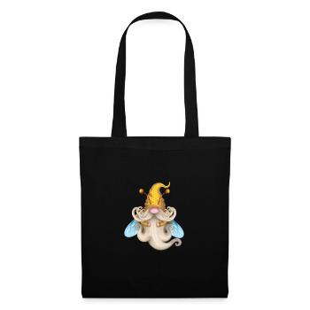 Gnome Abeille Abeille Apiculteur Apiculture Abeille Apiculture - Sac en tissu - noir - Devant