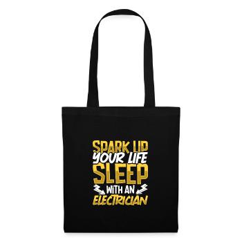 Électricien Ingénieur électricien monteur de lignes Électricien - Sac en tissu - noir - Devant
