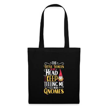 Gnomes de jardin Gnome Amant Drôle de Gnome Jardinage - Sac en tissu - noir - Devant