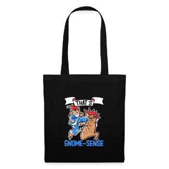 Gnomes de jardin Gnome Amant Drôle de Gnome Jardinage - Sac en tissu - noir - Devant