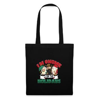 Gnomes de jardin Gnome Amant Drôle de Gnome Jardinage - Sac en tissu - noir - Devant