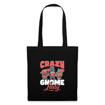 Gnomes de jardin Gnome Amant Drôle de Gnome Jardinage - Sac en tissu - noir - Devant