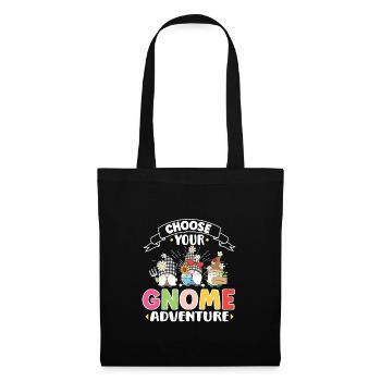 Gnomes de jardin Gnome Amant Drôle de Gnome Jardinage - Sac en tissu - noir - Devant
