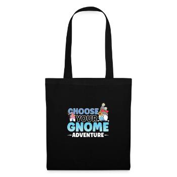 Gnomes de jardin Gnome Amant Drôle de Gnome Jardinage - Sac en tissu - noir - Devant