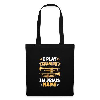 Le trompettiste Jesus Trumpist Pick Jesus Trumpet - Sac en tissu - noir - Devant