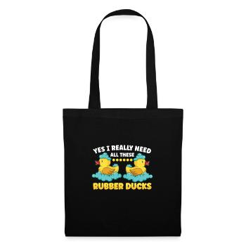 Rubber Duck Ducks Bird Hunt Duck lover Gift Idea - Stoffbeutel - Schwarz - Vorne