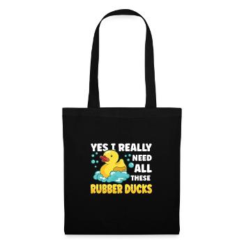 Rubber Duck Ducks Bird Hunt Duck lover Gift Idea - Stoffbeutel - Schwarz - Vorne
