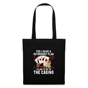 Poker Casino Joueur de Poker Jeu Roulette Cadeau - Sac en tissu - noir - Devant