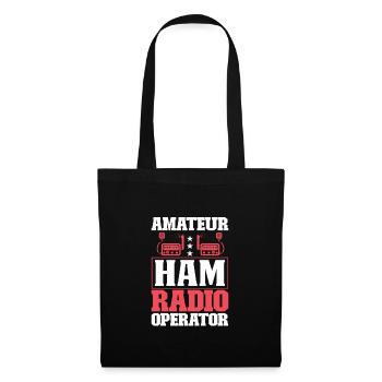 Opérateur radioamateur Signal radioamateur - Sac en tissu - noir - Devant