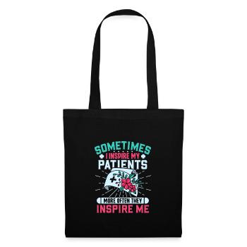 infirmière clinique de soins infirmiers ambulancier paramédical - Sac en tissu - noir - Devant