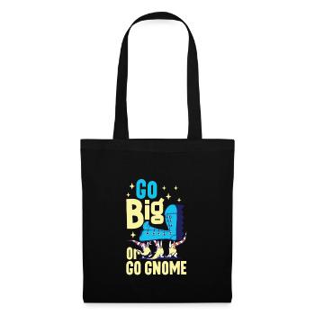 Gnomes de jardin Gnome Amant Drôle de Gnome Jardinage - Sac en tissu - noir - Devant