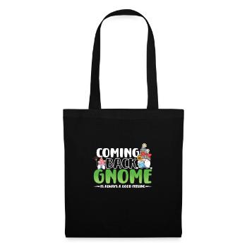 Gnomes de jardin Gnome Amant Drôle de Gnome Jardinage - Sac en tissu - noir - Devant
