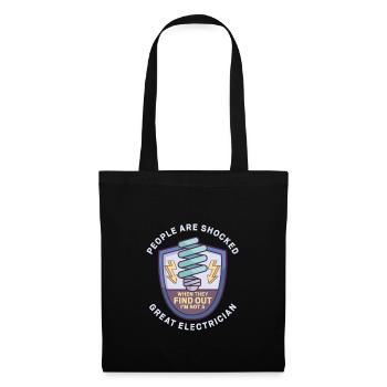 Électricien Ingénieur électricien monteur de lignes Électricien - Sac en tissu - noir - Devant