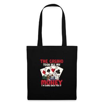 Poker Casino Poker Player Gambling Roulette Gift - Tote Bag - black - Front