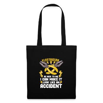 Électricien Ingénieur électricien monteur de lignes Électricien - Sac en tissu - noir - Devant