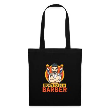 Barbe Barbier Coiffeur Coiffeur Salon de coiffure - Sac en tissu - noir - Devant