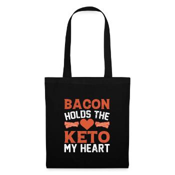 Amateurs de bacon Drôle de bacon Célèbre nourriture Keto - Sac en tissu - noir - Devant