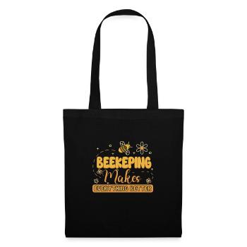 Honey beekeeping Beekeepers Honey bee apiary - Tote Bag - black - Front