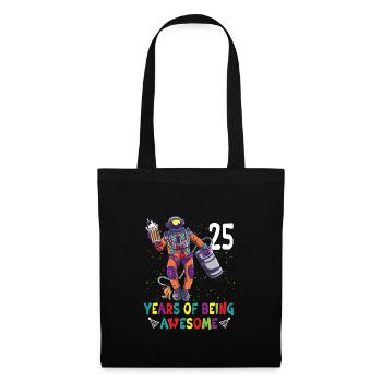 25e anniversaire Astronaute Astronomie Système solaire - Sac en tissu - noir - Devant