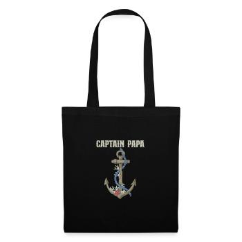 Boating Dad Boat Captain Pontoon Sailor Cruising - Stoffbeutel - Schwarz - Vorne