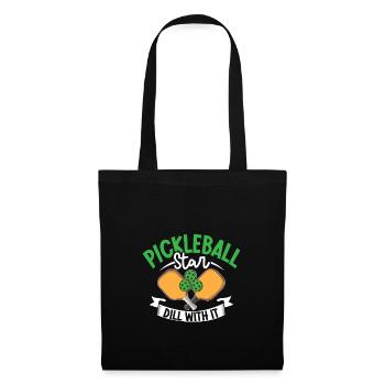 Pickleball Player Pickleball Paddle Pickleball - Stoffbeutel - Schwarz - Vorne