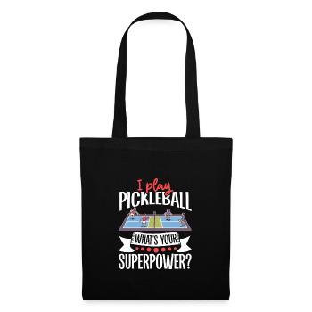 Pickleball Player Pickleball Paddle Pickleball - Stoffbeutel - Schwarz - Vorne