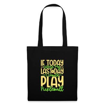 Pickleball Player Pickleball Paddle Pickleball - Stoffbeutel - Schwarz - Vorne