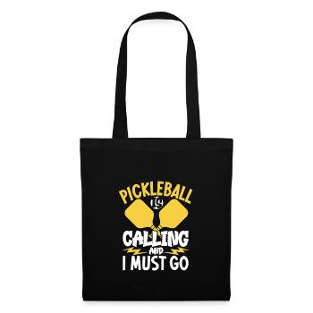 Pickleball Player Pickleball Paddle Pickleball - Stoffbeutel - Schwarz - Vorne